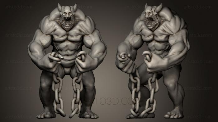 Figurines heroes, monsters and demons (STKM_0434) 3D model for CNC machine